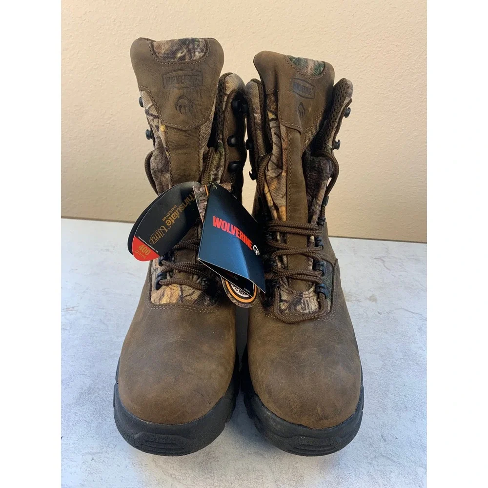 Wolverine 7M Hunting Boots Brown Camo Waterproof 400g Thinsulate W30083